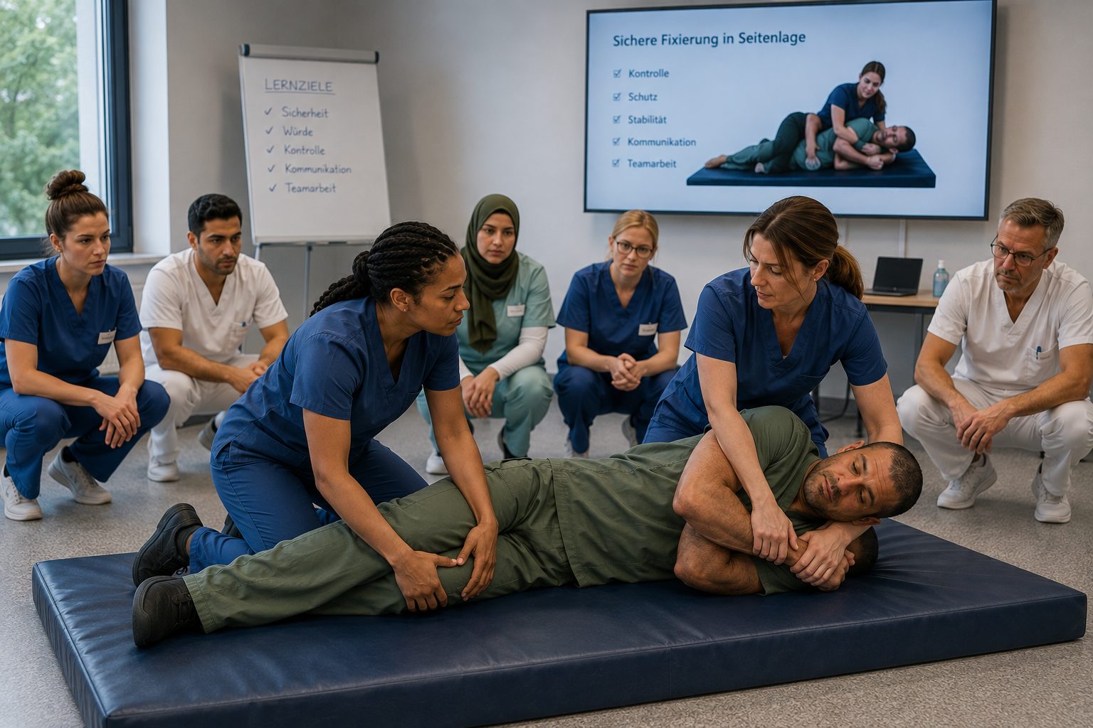 Deeskalationstraining für Pflegepersonal mit praktischer Übung